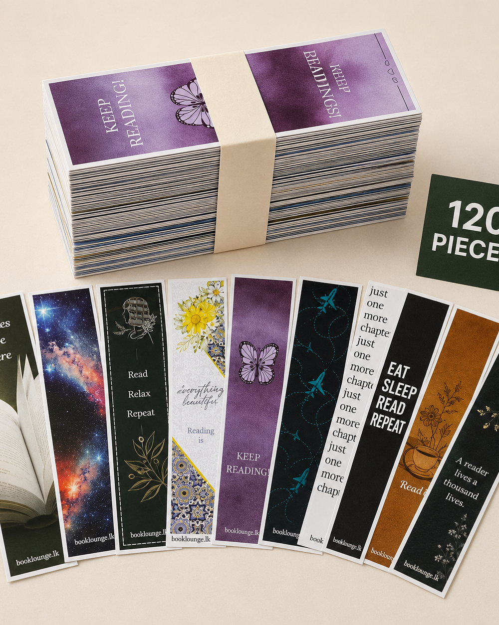 Bulk Bookmark Set – 120 Pieces | Assorted Designs